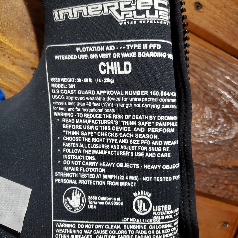 Body Glove Phantom Child Life Vest - Picture 7 of 10